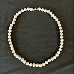 Freshwater Cultured Pearl Choker Necklace 5-6mm Genuine Pearls 16-18” Chain